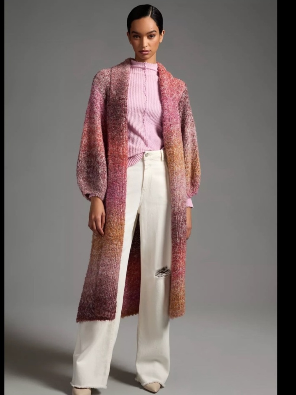 By Anthropologie Ombré Knit Cardigan One Size